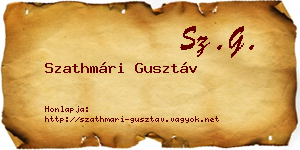 Szathmári Gusztáv névjegykártya