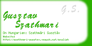 gusztav szathmari business card